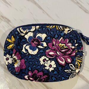 Vera Bradley Floral Blue and Pink Women's Cosmetic  Bag